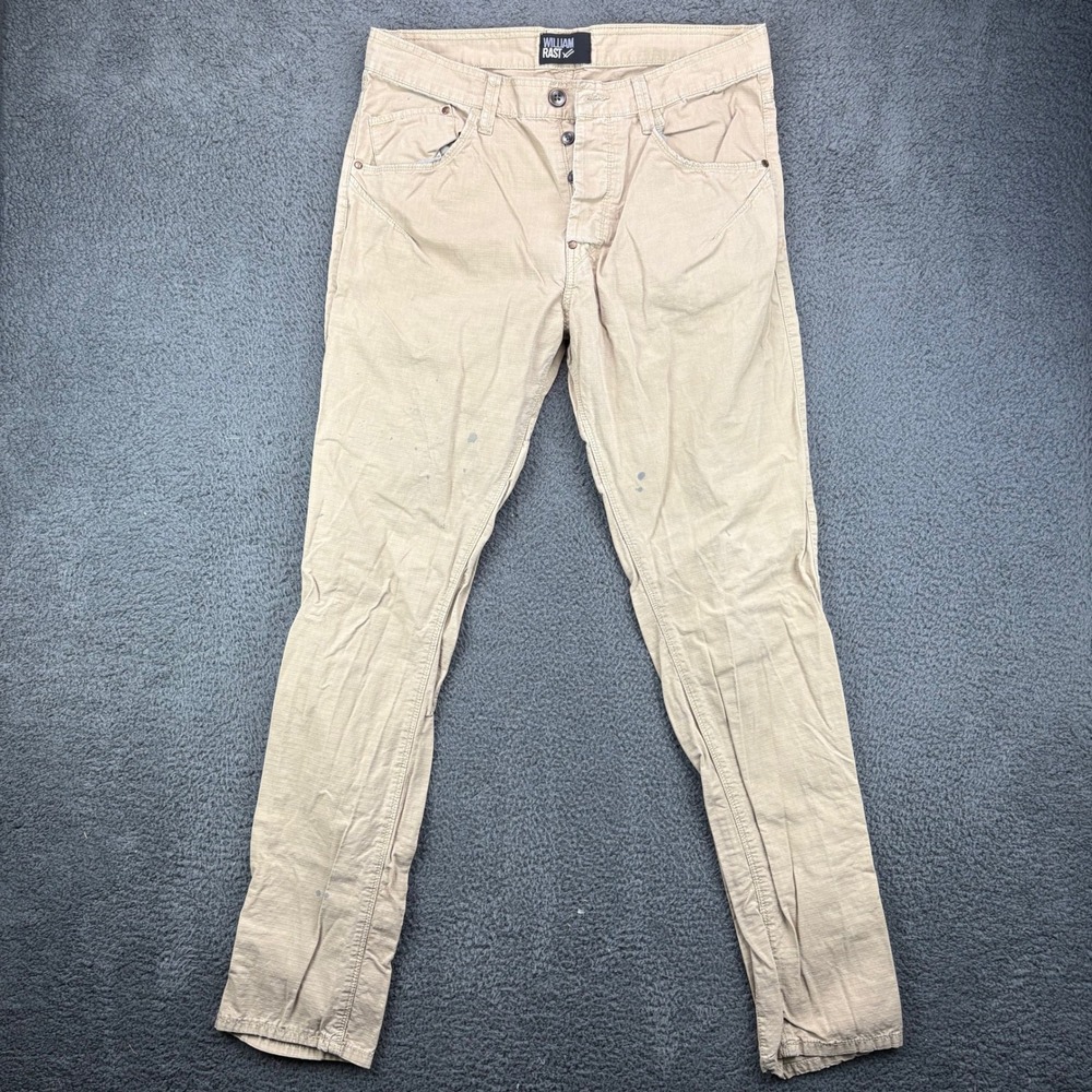 William Rast Mens Khaki Straight Leg Cargo Pants Size‎ 34x34 Cotton